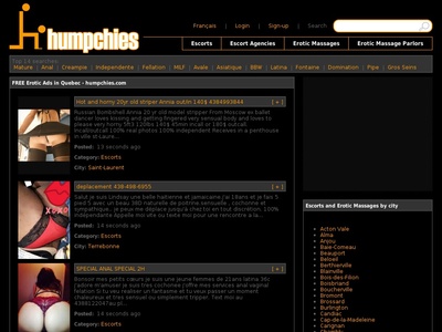FREE Erotic Ads in Quebec - (humpchies.com)